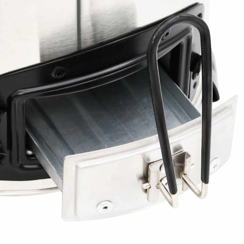vidaXL Sporák na drevo s USB ventilátorom strieborný 35,5x26x28cm oceľ