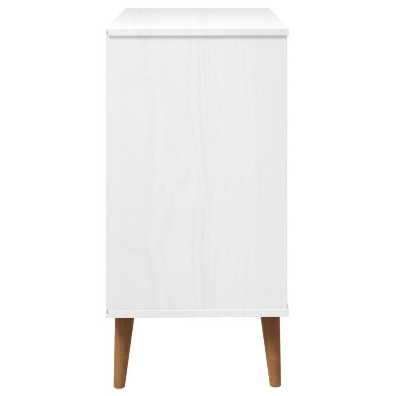 vidaXL Skrinka so zásuvkami MOLDE, biela 80x40x80 cm, borovicový masív