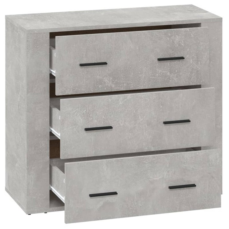 vidaXL Komoda betónovo sivá 80x33x70 cm spracované drevo