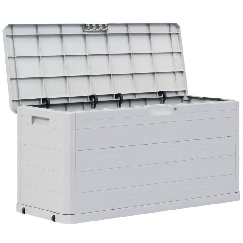 vidaXL Záhradný úložný box 280 l bledošedý