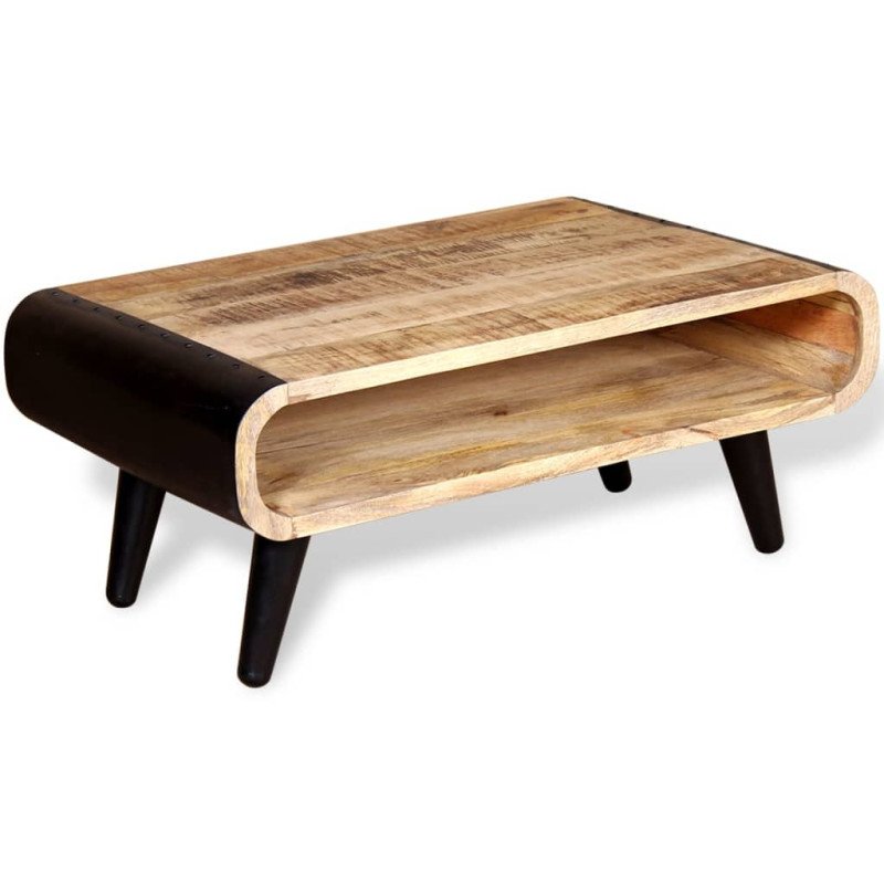 vidaXL Konferenčný stolík zo surového mangového dreva, 90x55x39 cm