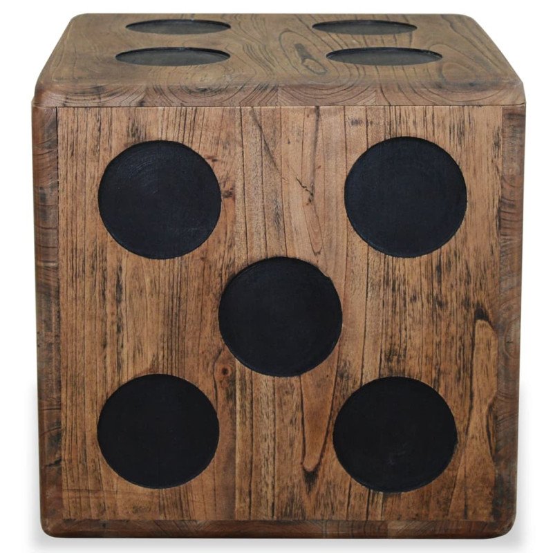 vidaXL Úložný box, mindi drevo, 40x40x40 cm, kockový dizajn 