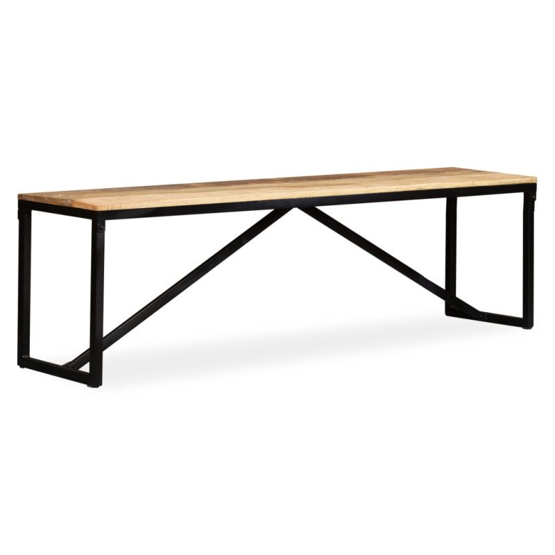 vidaXL Lavička, mangový masív 160x35x45 cm