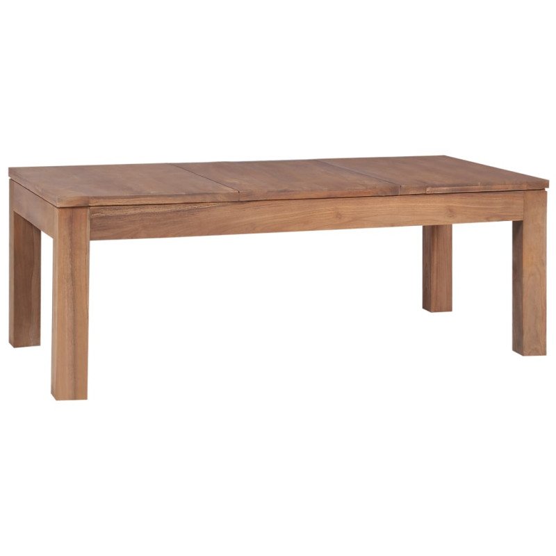 vidaXL Konferenčný stolík z teakového dreva prírodný vrch 110x60x40 cm
