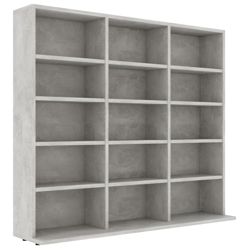 vidaXL Skrinka na CD, betónovo sivá 102x23x89,5 cm, kompozitné drevo