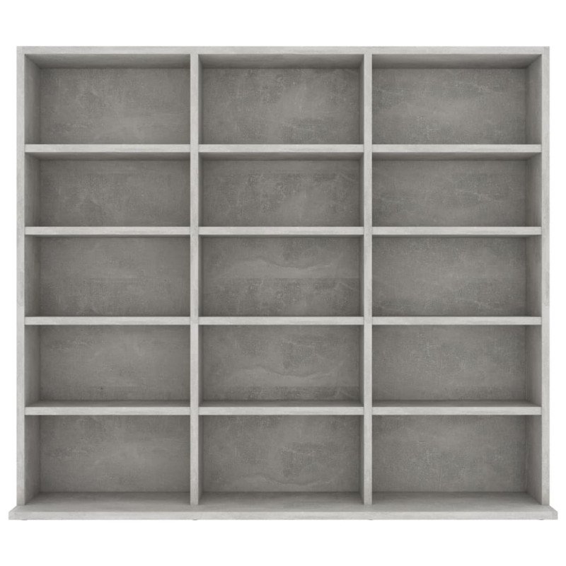 vidaXL Skrinka na CD, betónovo sivá 102x23x89,5 cm, kompozitné drevo