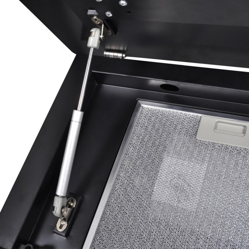 vidaXL Digestor tvrdené sklo čierna 600 mm