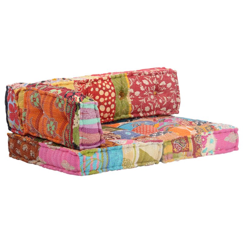 vidaXL Taburetka, patchwork, látka