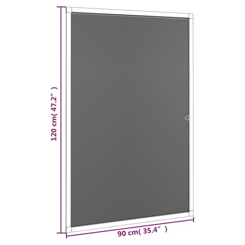 vidaXL Okenná sieťka proti hmyzu biela 90x120 cm