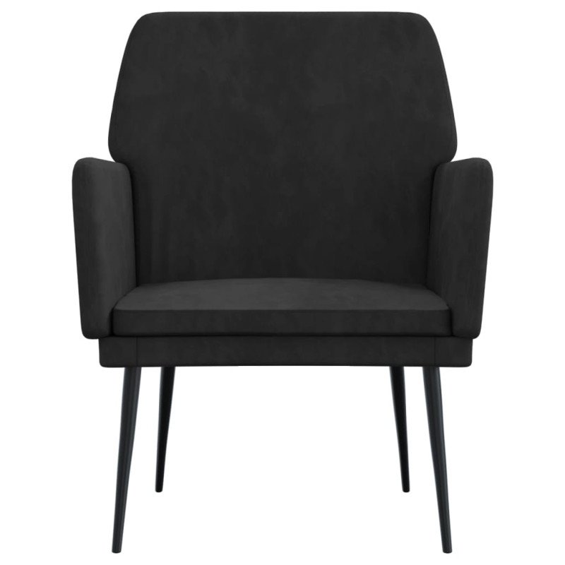 vidaXL Kreslo čierne 62x79x79 cm zamat