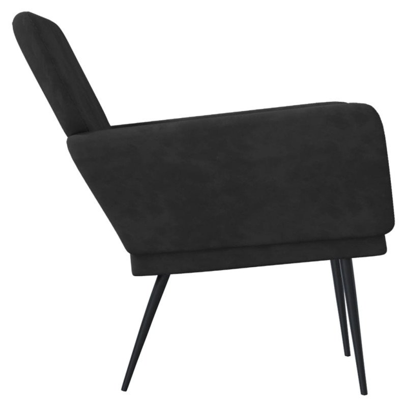 vidaXL Kreslo čierne 62x79x79 cm zamat