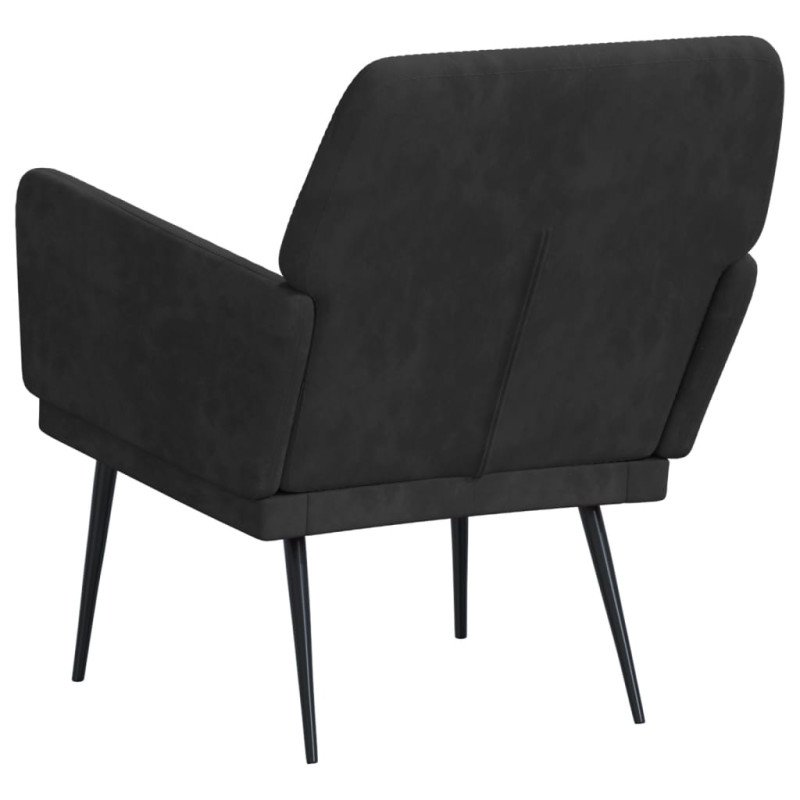 vidaXL Kreslo čierne 62x79x79 cm zamat