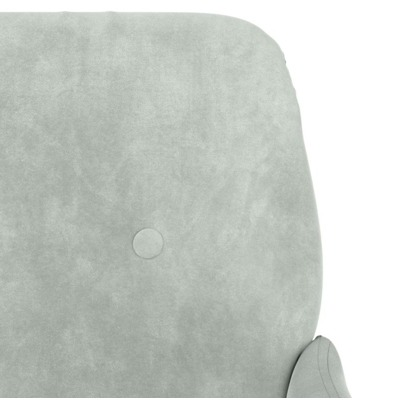 VidaXL Kreslo bledosivé 62x79x79 cm zamat