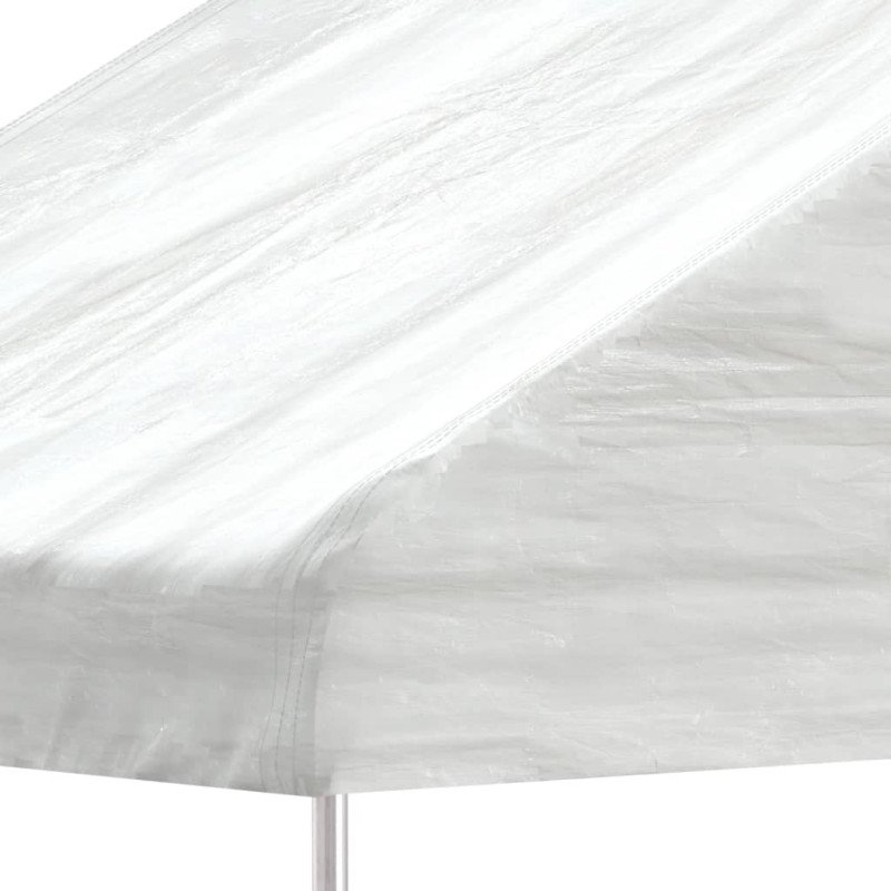 vidaXL Altánok so strechou, biely 20,07x2,28x2,69 m, polyetylén