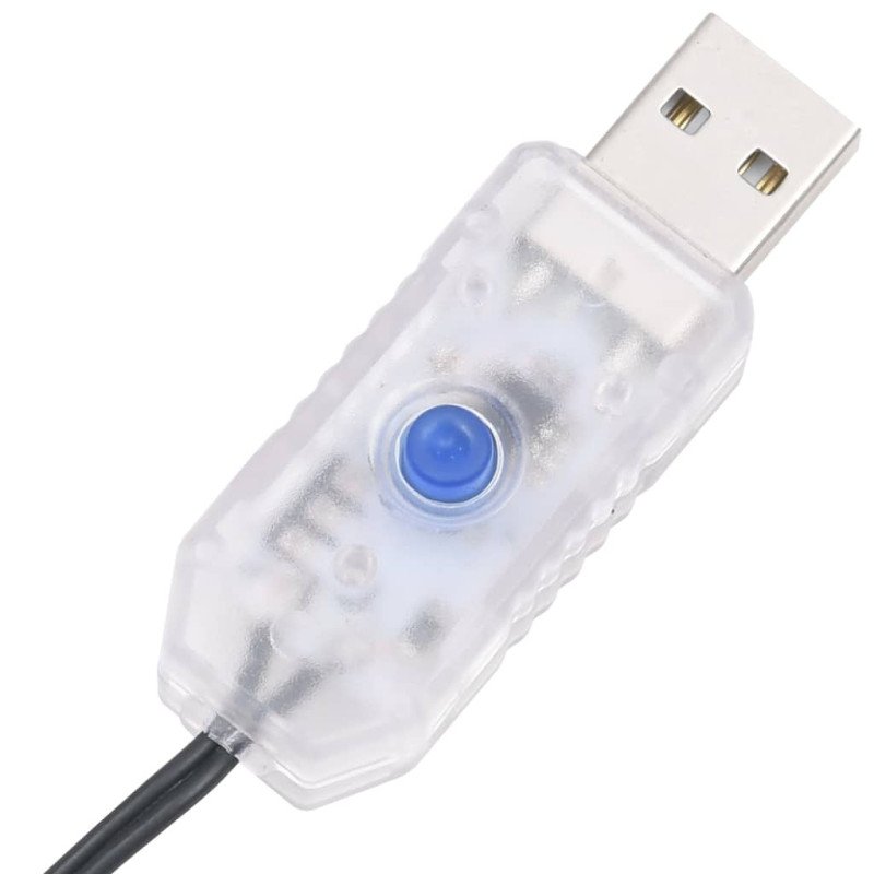 vidaXL Vianočný stromček s hrotom 108 teplých bielych LED 180 cm
