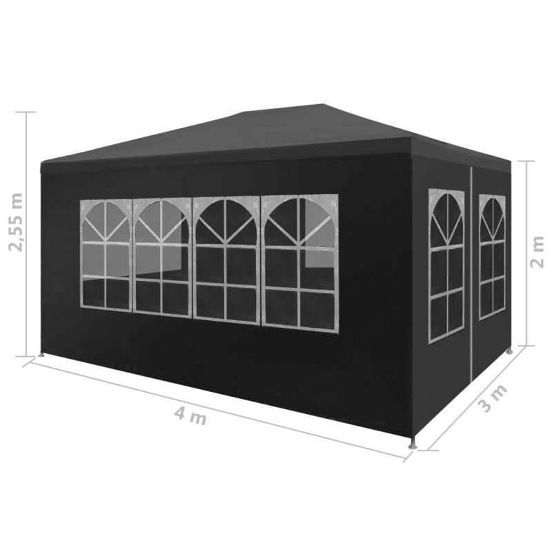 vidaXL Párty stan 3x4 m, antracitový