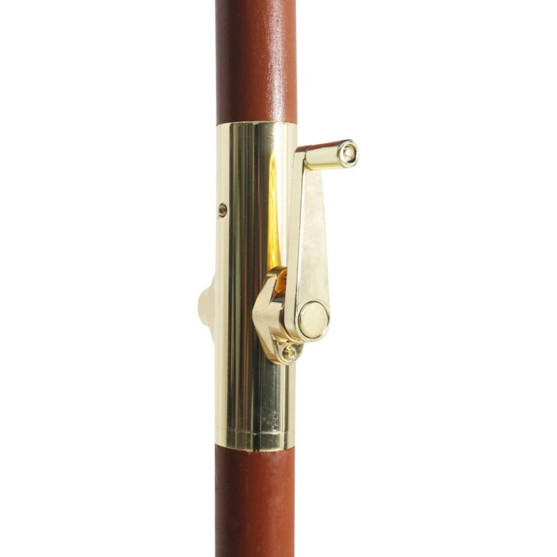 vidaXL Slnečník s drevenou tyčou 300x258 cm čierny