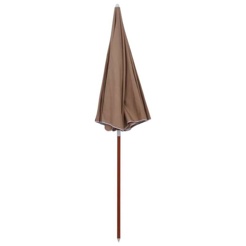 vidaXL Slnečník s oceľovou tyčou sivohnedý 240 cm