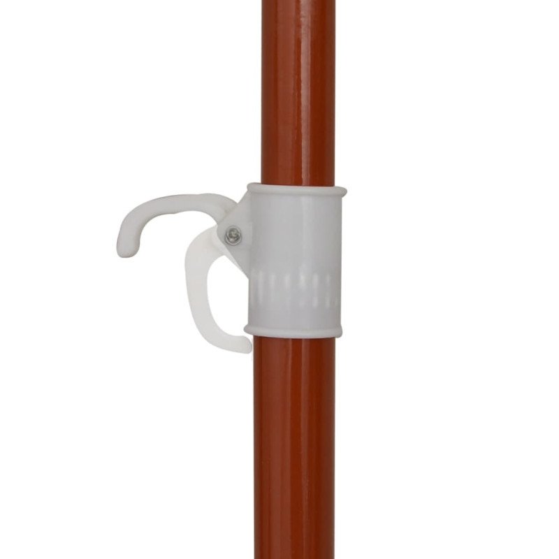 vidaXL Slnečník s oceľovou tyčou sivohnedý 240 cm