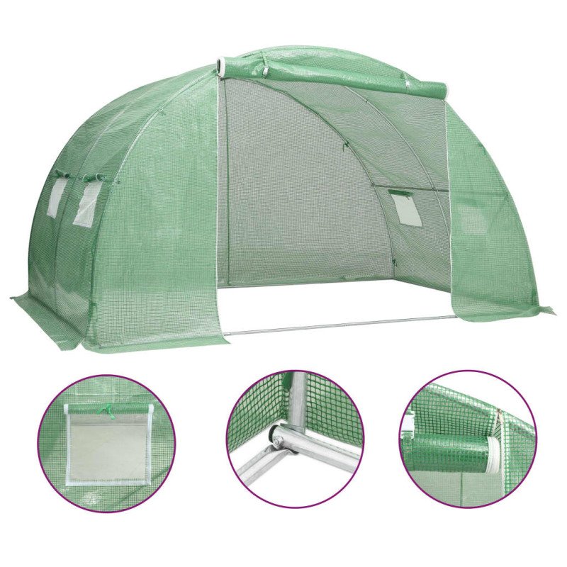 vidaXL Skleník 8 m² 2x4x2 cm