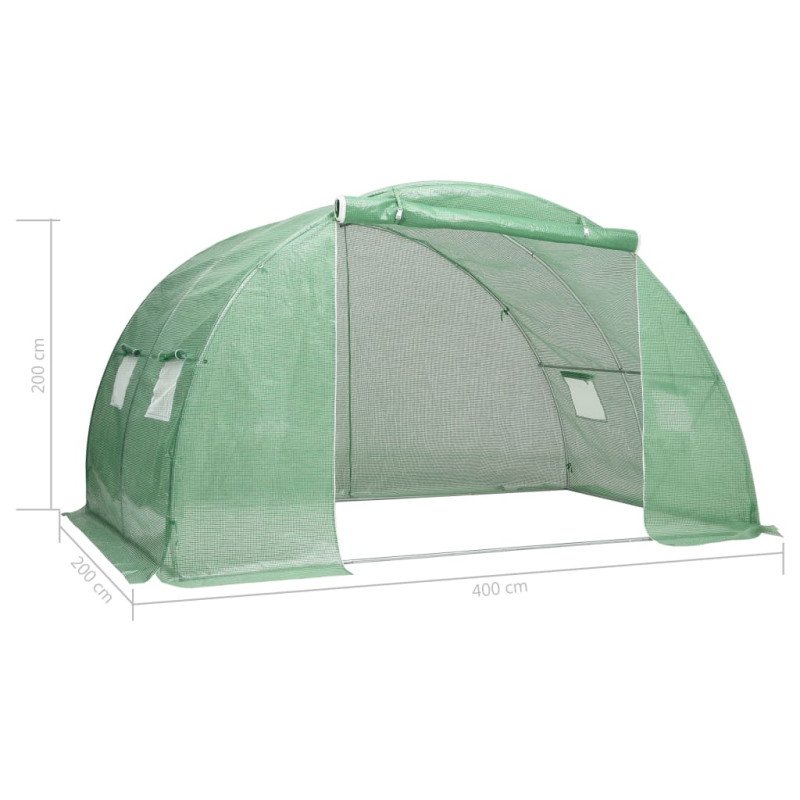 vidaXL Skleník 8 m² 2x4x2 cm