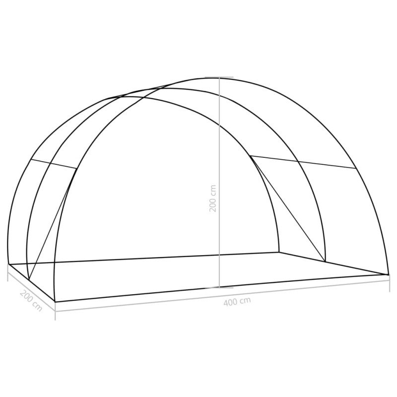 vidaXL Skleník 8 m² 2x4x2 cm