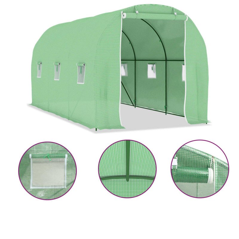 vidaXL Skleník 9 m² 4,5x2x2 cm