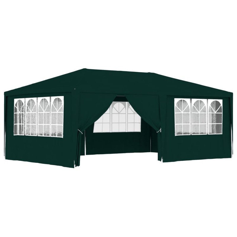 vidaXL Profesionálny párty stan+bočné steny 4x6 m, zelený 90 g/m²