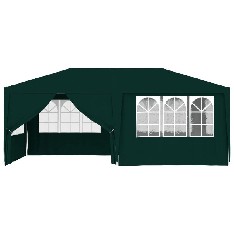 vidaXL Profesionálny párty stan+bočné steny 4x6 m, zelený 90 g/m²