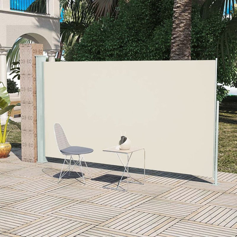 Bočná markíza na terasu/balkón 160x300 cm, krémová 