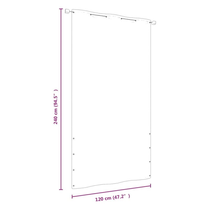 vidaXL Balkónová markíza červená 120x240 cm oxfordská látka