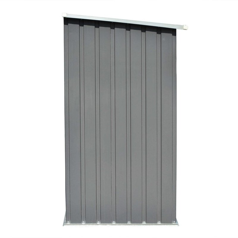 vidaXL Záhradná kôlňa na drevo z galvanizovanej ocele 163x83x154 cm sivá  