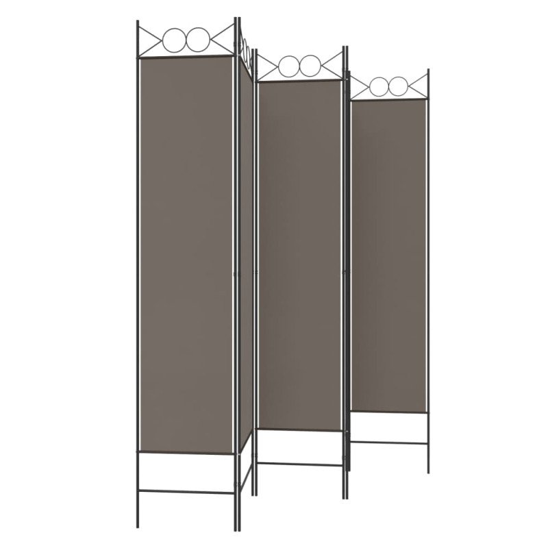 vidaXL 5-panelový paraván antracitový 200x220 cm látkový 