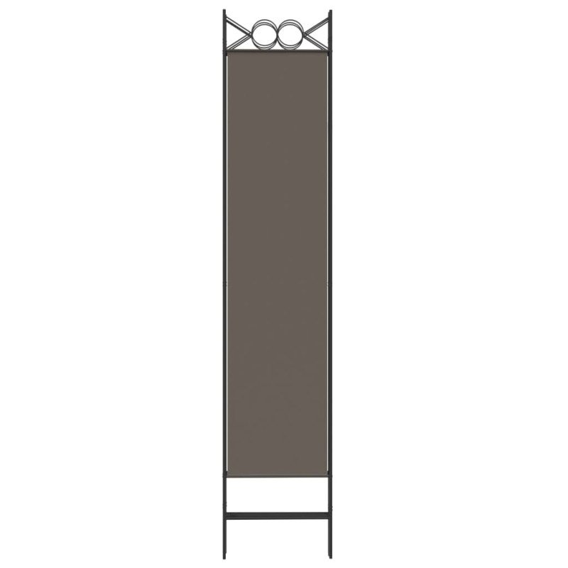 vidaXL 5-panelový paraván antracitový 200x220 cm látkový 
