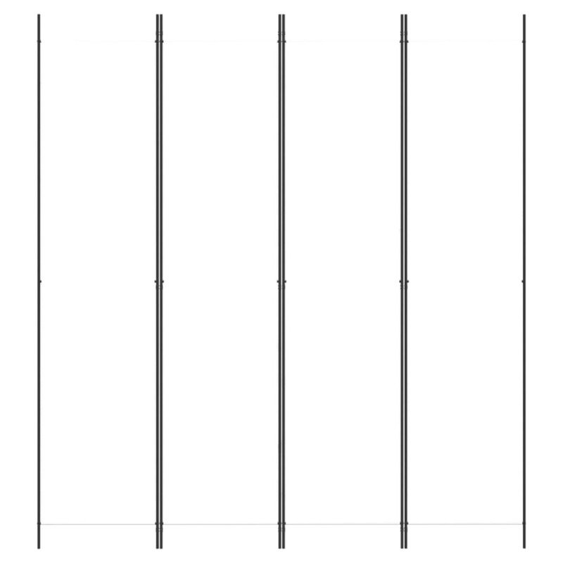 vidaXL 4-panelový paraván biely 150x220 cm látkový