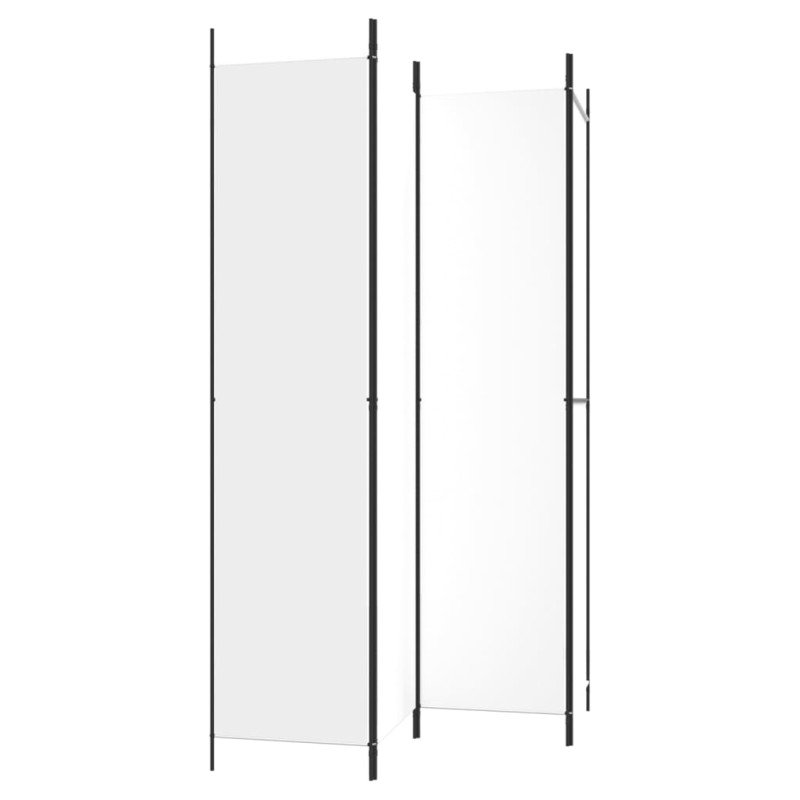 vidaXL 4-panelový paraván biely 150x220 cm látkový
