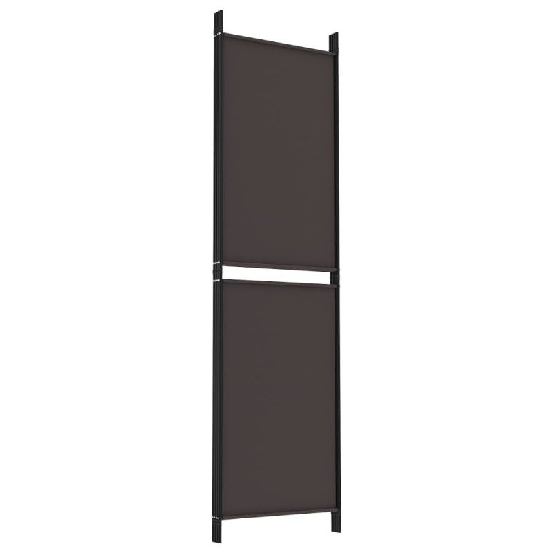 vidaXL 4-panelový paraván hnedý 200x180 cm látka