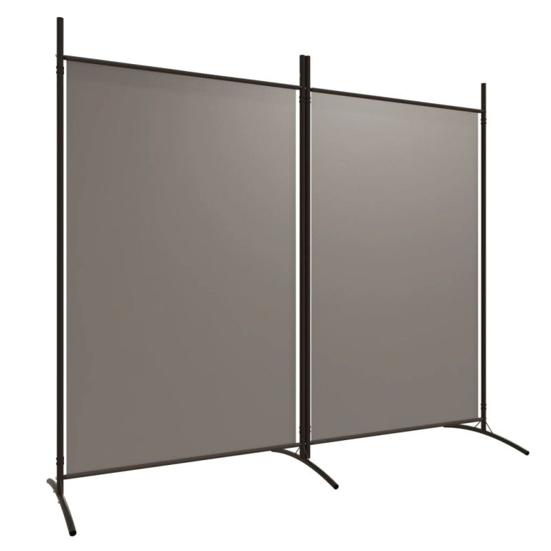 vidaXL 2-panelový paraván antracitový 175x180 cm látkový