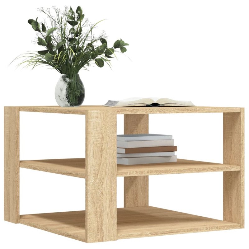 vidaXL Konferenčný stolík dub sonoma 59,5x59,5x40 cm kompozitné drevo