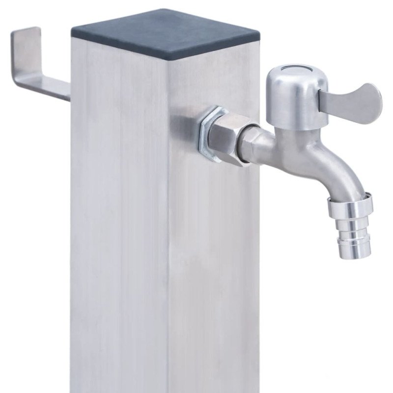 vidaXL Záhradný vodný stĺpik 80 cm nehrdzavejúca oceľ štvorcový
