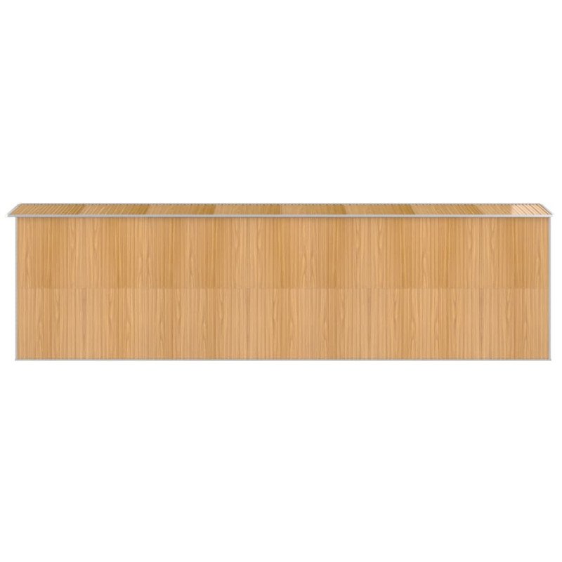 vidaXL Záhradná kôlňa bledohnedá 192x689x223 cm pozinkovaná oceľ