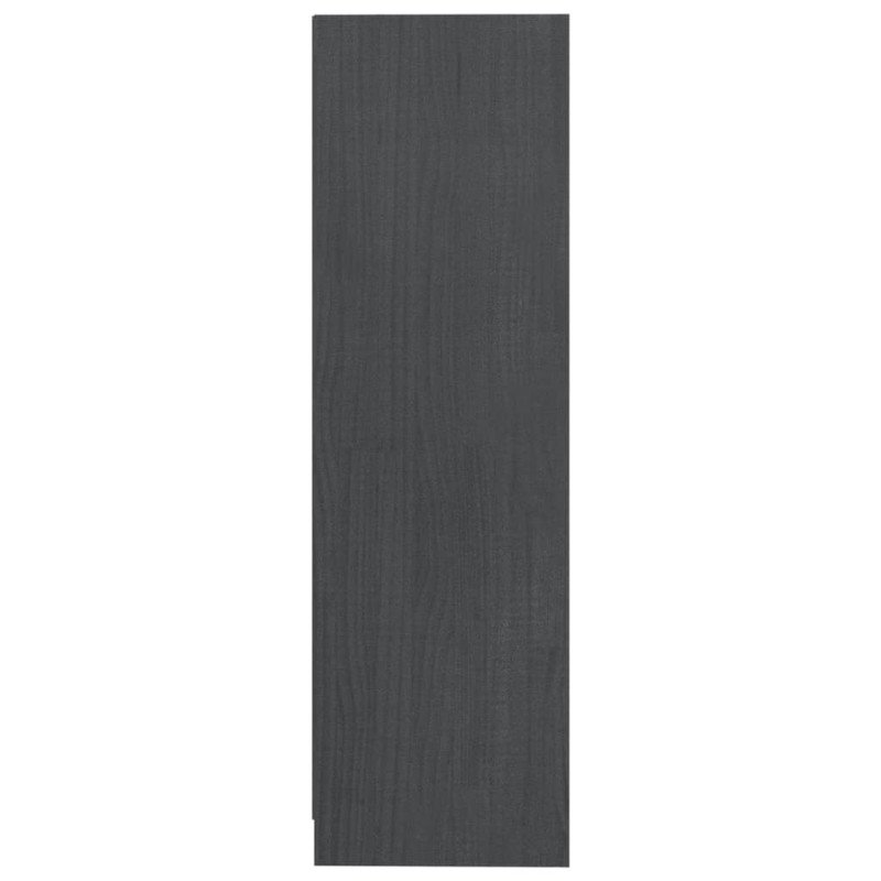 vidaXL Knižnica/deliaca stena sivá 104x33,5x110 cm masívna borovica 