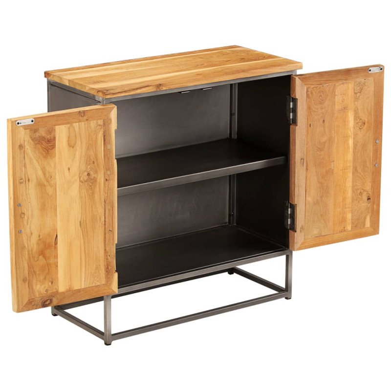vidaXL Komoda z recyklovaného teakového dreva a ocele 65x30x70 cm