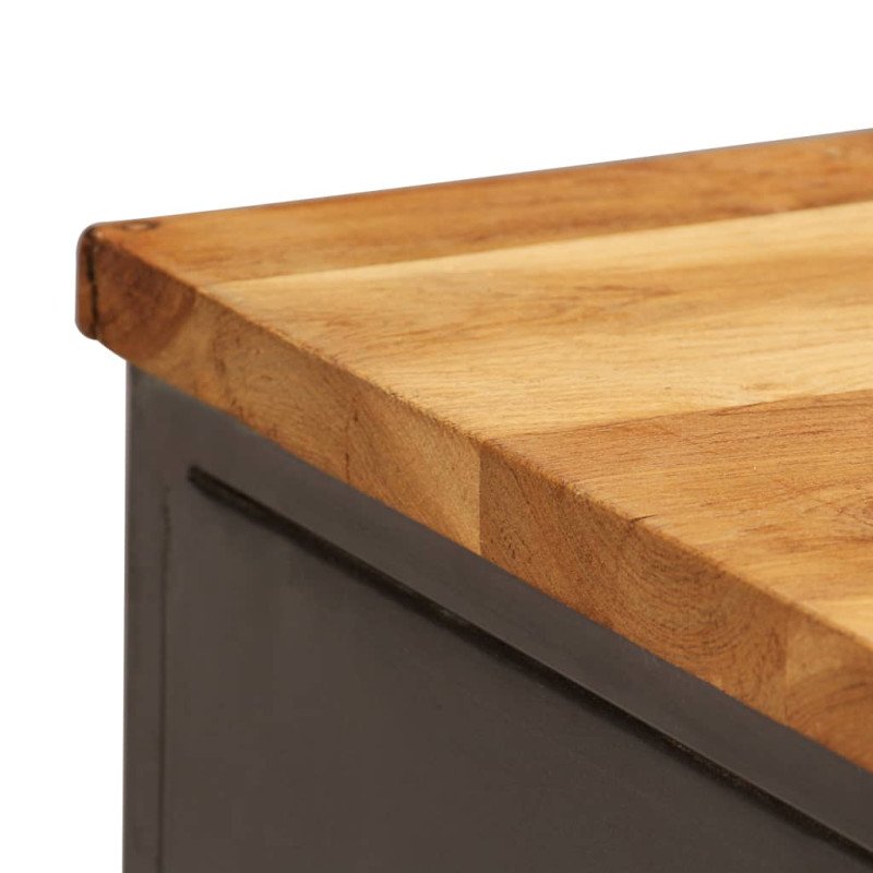 vidaXL Komoda z recyklovaného teakového dreva a ocele 65x30x70 cm