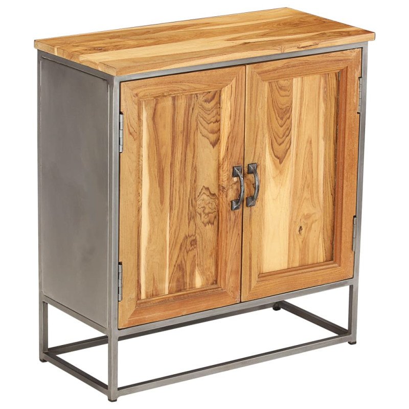 vidaXL Komoda z recyklovaného teakového dreva a ocele 65x30x70 cm