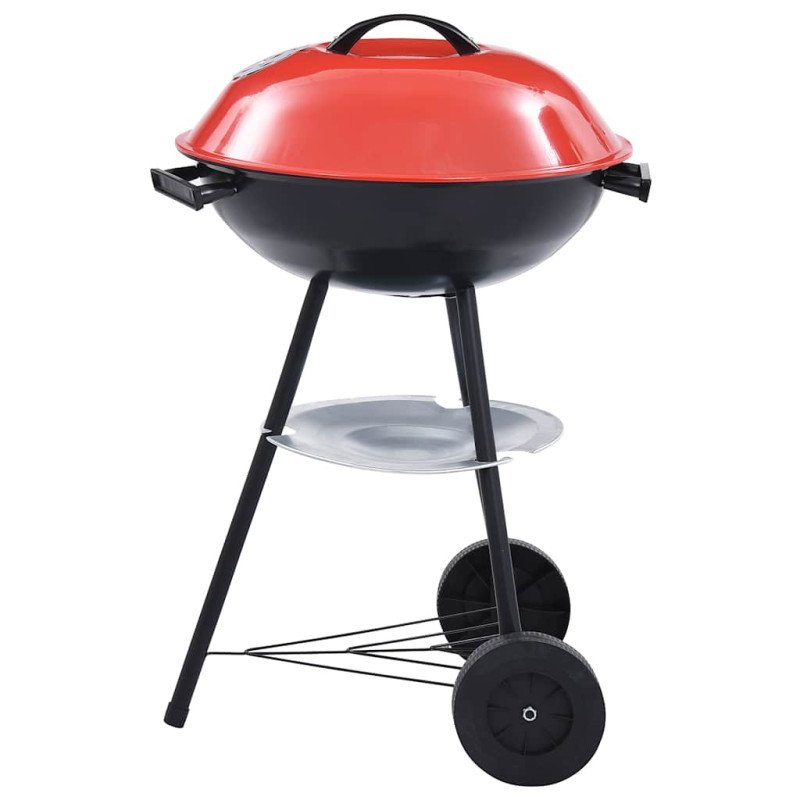 vidaXL Prenosný gril na drevené uhlie s kolieskami 44 cm