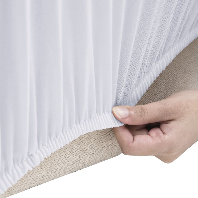 vidaXL Naťahovací poťah na 2-miestnu pohovku biely polyester Jersey