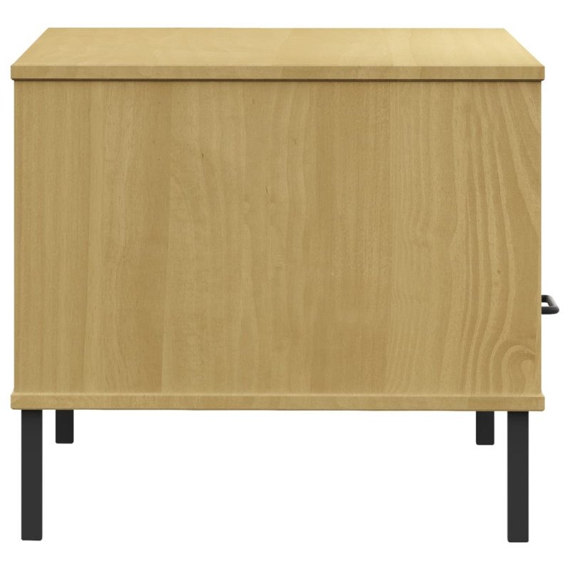 vidaXL Konferenčný stolík hnedý 85x50x45 cm masívne drevo OSLO