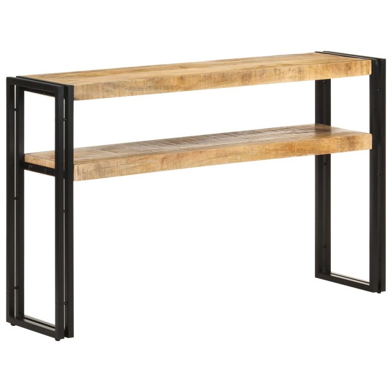 vidaXL Konzolový stolík 120x30x75 cm surové mangovníkové drevo