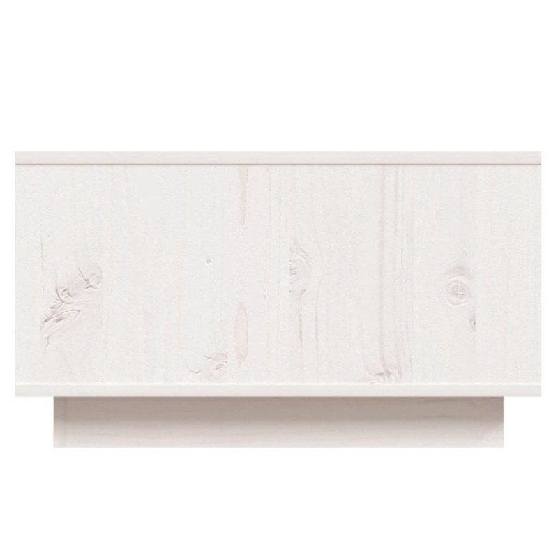 vidaXL Konferenčný stolík biely 55x56x32 cm borovicový masív